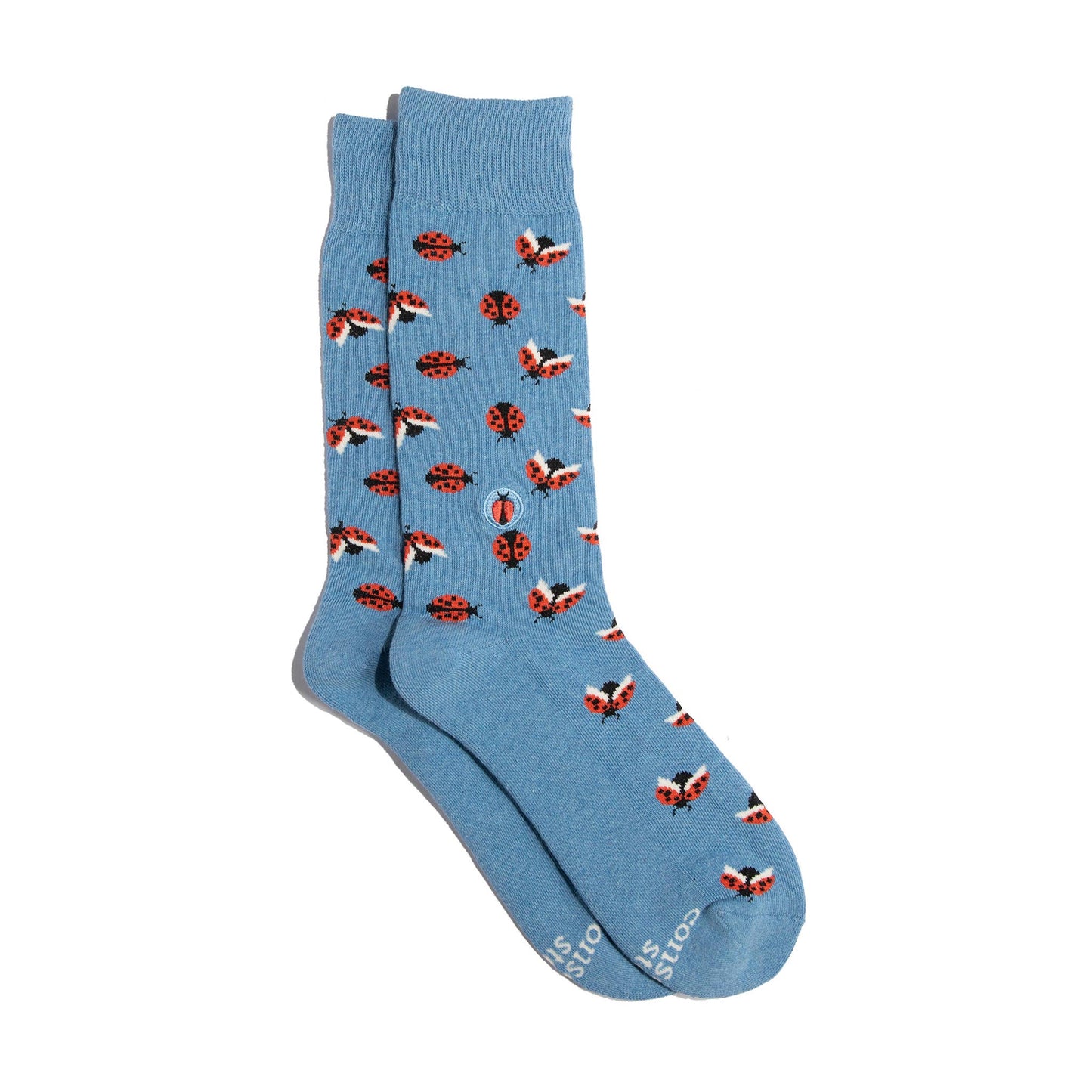 Socks that Protect Pollinators: Blue Ladybugs