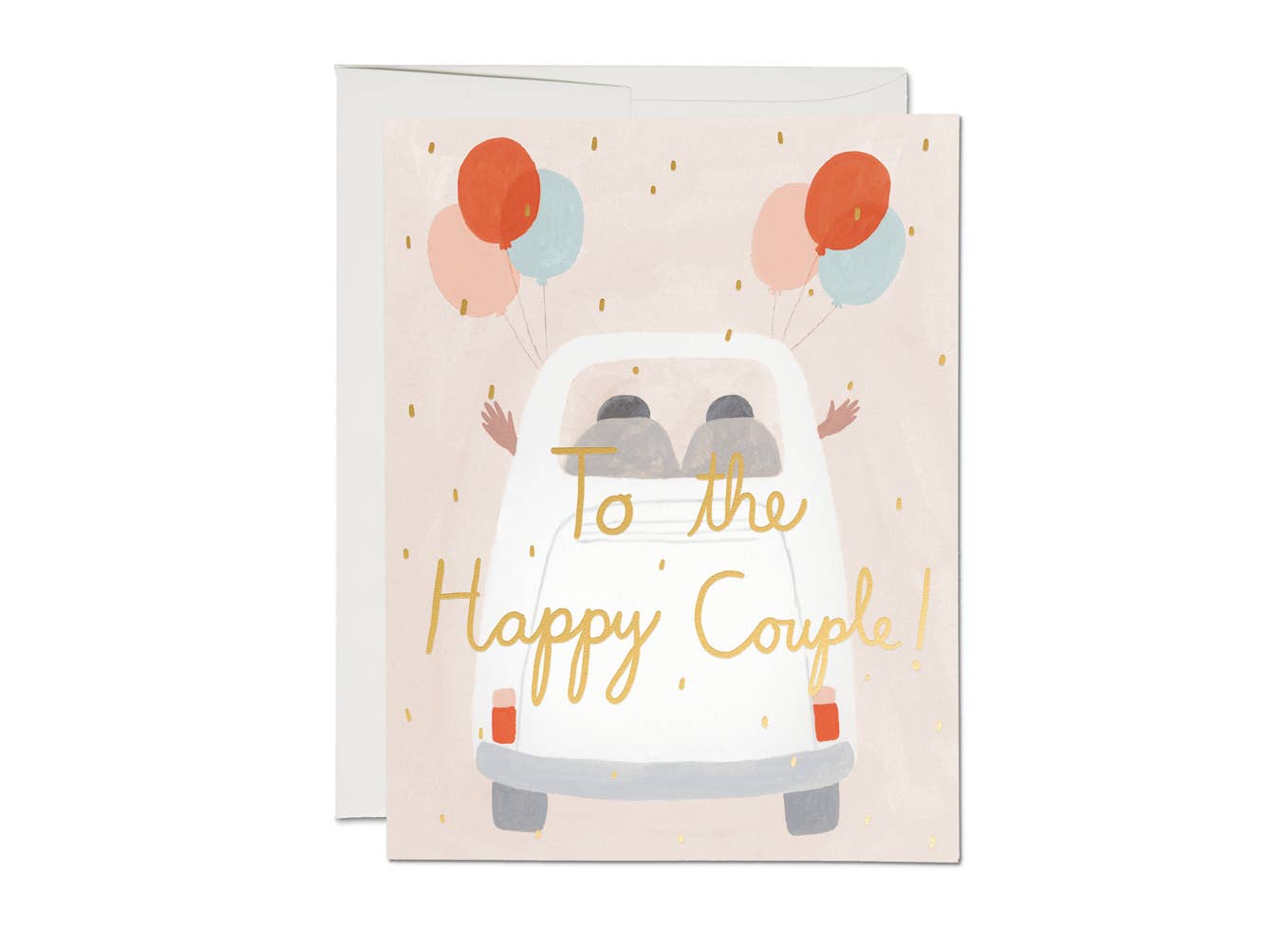 Away They Go Wedding Recycled Greeting card