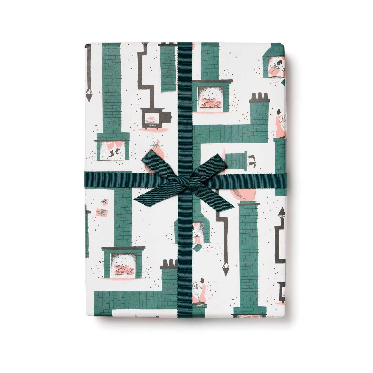 Santa Chimney Recycled Wrapping Paper