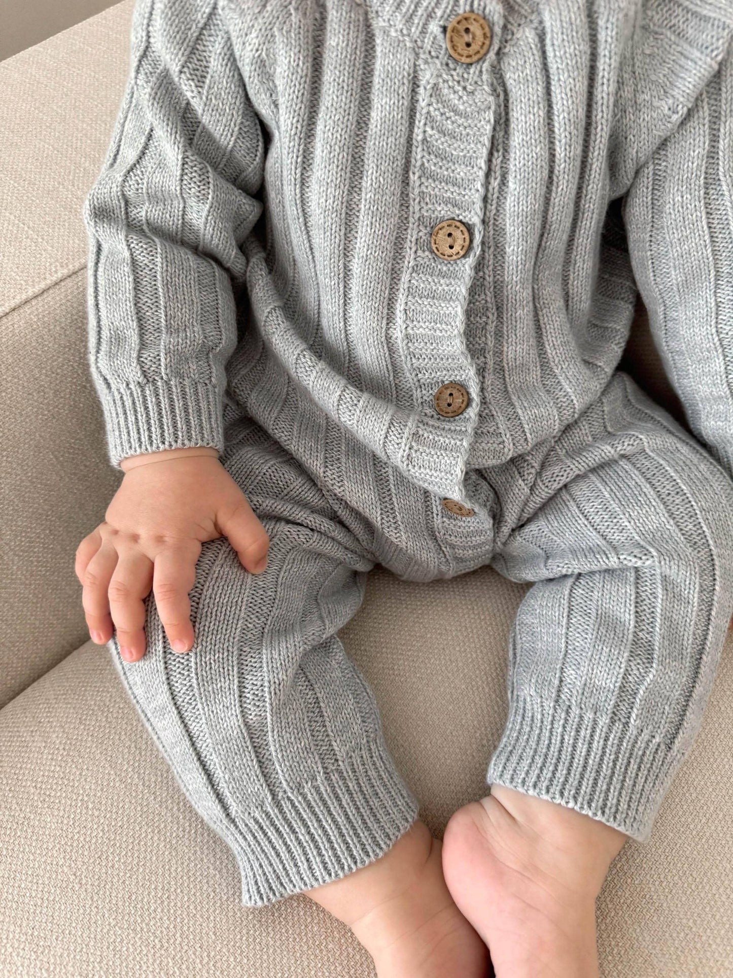 Milo Jumpsuit: Taupe / 3-6 monthsUS numeric