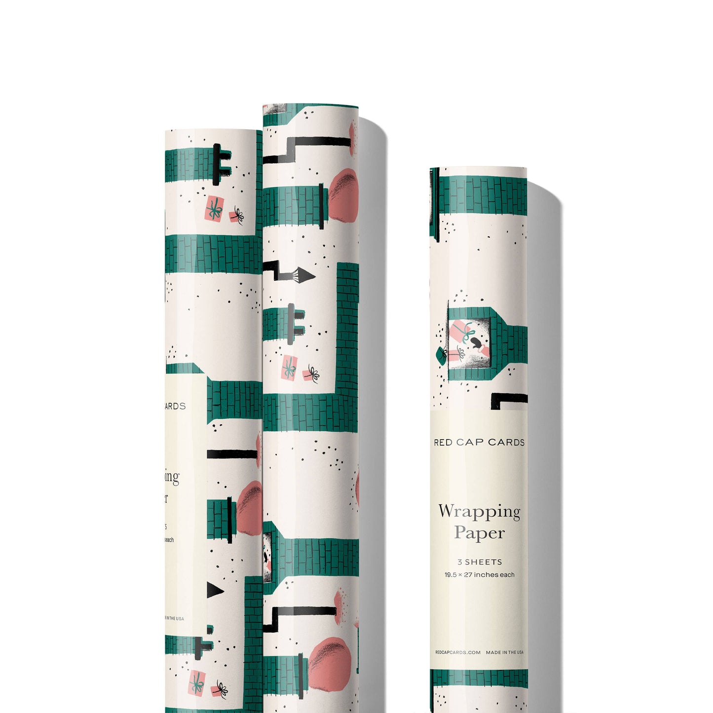 Santa Chimney Recycled Wrapping Paper