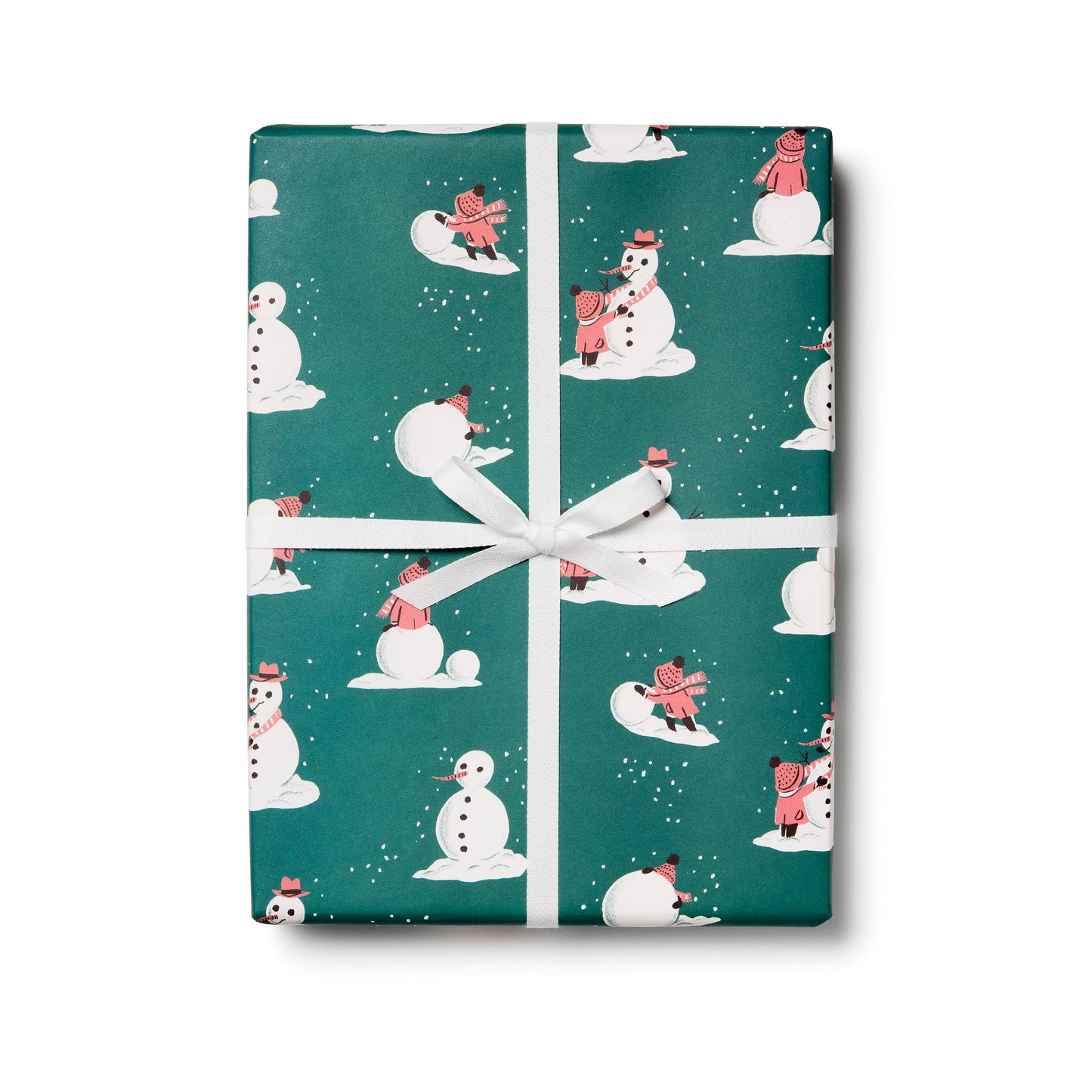 Building Snowman Recycled Wrapping Paper