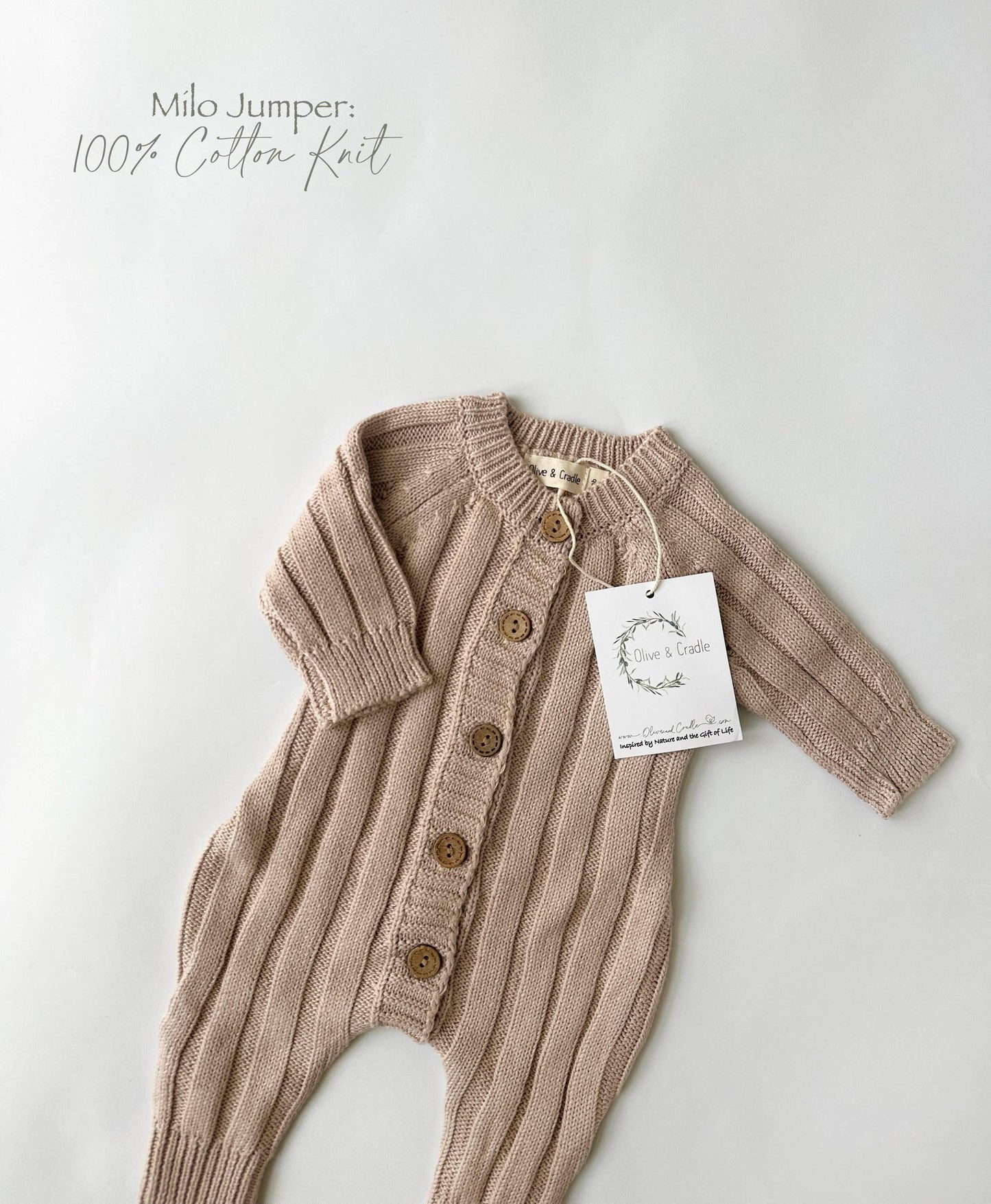 Milo Jumpsuit: Taupe / 6-12 monthsUS numeric