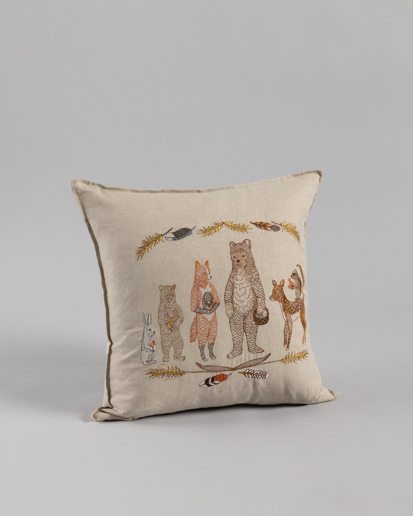 Woodland Welcome Linen Pillow by Coral & Tusk