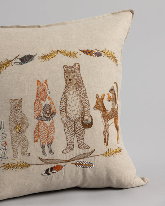 Woodland Welcome Linen Pillow by Coral & Tusk